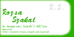 rozsa szakal business card